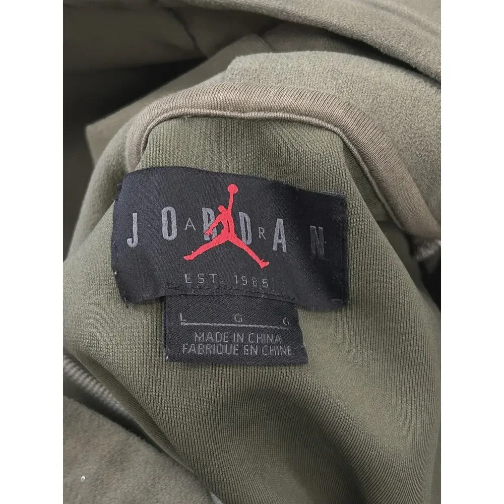 FW19 Travis Scott Jordan Washed Suede Hoodie Olive size Large L SF